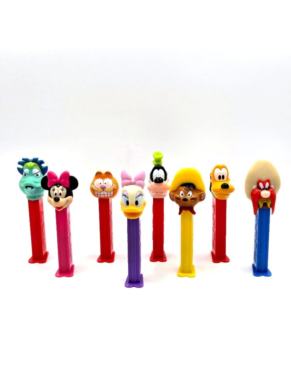 Pez Dispenser Lot Of 8 Minnie Mouse And Daisy Duck Goofy Pluto Garfield Read